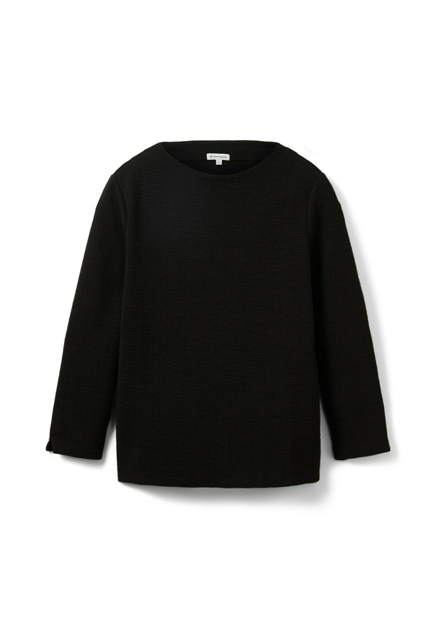 Tom Tailor Mit Ottoman Struktur - Longsleeve - Deep Black 5 Tom Tailor Mit Ottoman Struktur - Longsleeve - Deep Black - Afbeelding 5