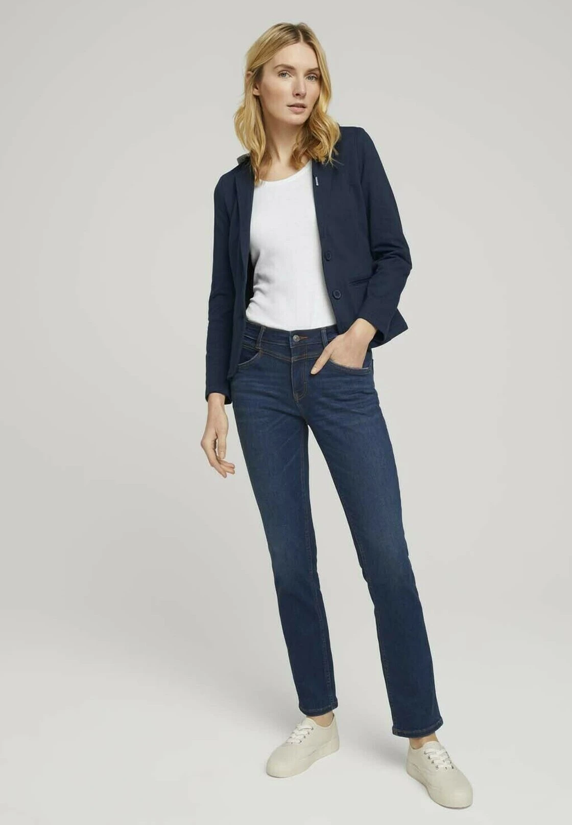Tom Tailor Straight Leg Jeans - Dark Stone Wash Denim 2 Tom Tailor Straight Leg Jeans - Dark Stone Wash Denim - Afbeelding 2