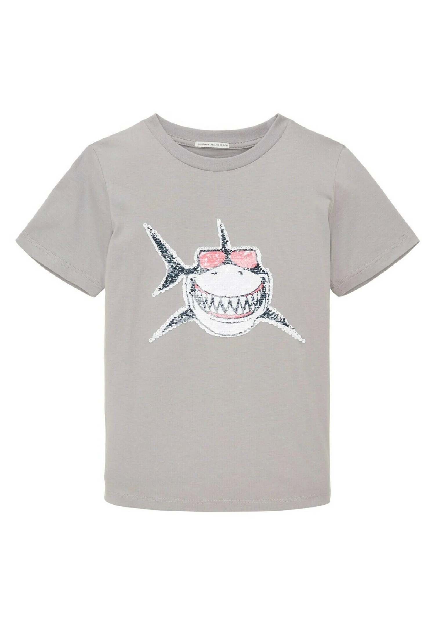 Tom Tailor Mit Wendepailletten - T-Shirt Print - Smoky Grey 1 Tom Tailor Mit Wendepailletten - T-Shirt Print - Smoky Grey