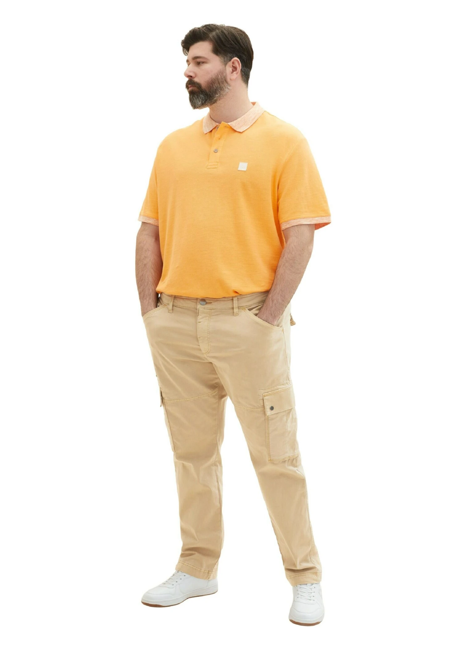 Tom Tailor Plus - Cargobroek - Caramel Beige 4 Tom Tailor Plus - Cargobroek - Caramel Beige - Afbeelding 4