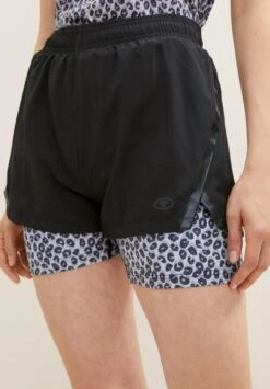 Tom Tailor Active Wear- Shorts - Black Leo