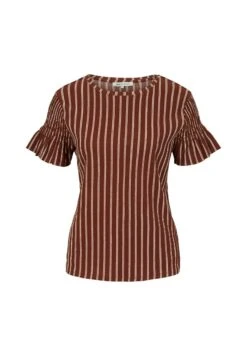 TOM TAILOR Denim Gestreiftes- T-Shirt Print - Brown/Beige Stripe 9 TOM TAILOR Denim Gestreiftes- T-Shirt Print - Brown/Beige Stripe -Tom Tailor ec1b2ebf675542bd90db32075ad3f9b6