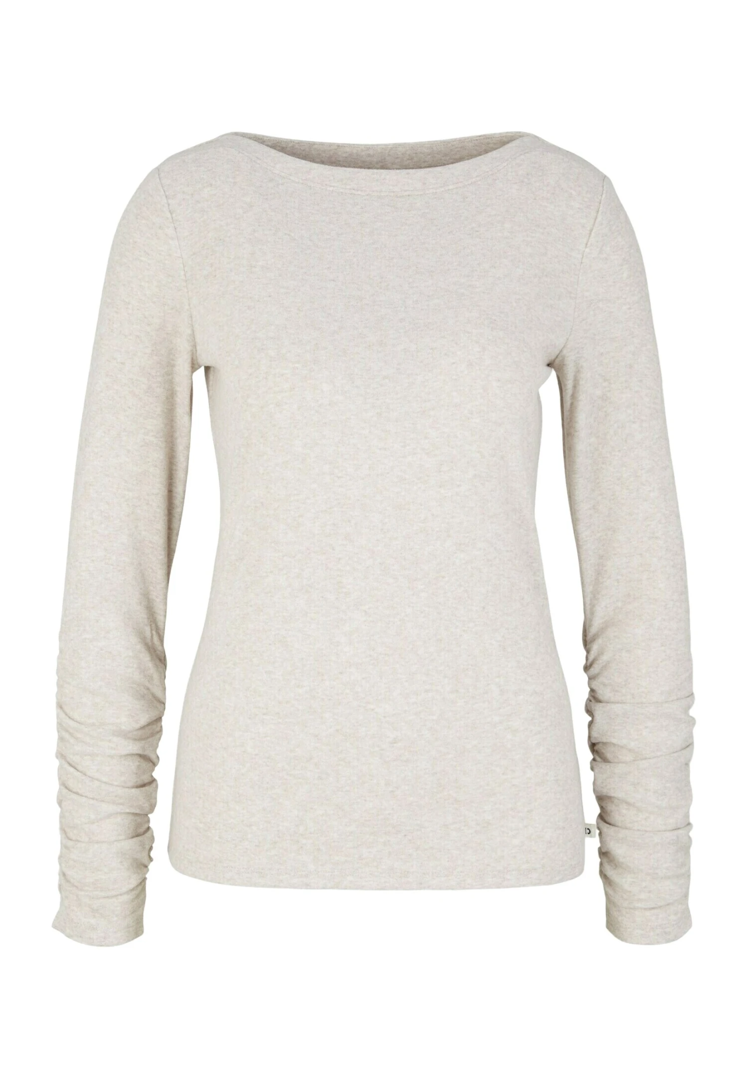 TOM TAILOR Denim Mit U-Boot Ausschnitt - Longsleeve - Cloud Grey Melange 5 TOM TAILOR Denim Mit U-Boot Ausschnitt - Longsleeve - Cloud Grey Melange - Afbeelding 5