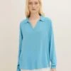 TOM TAILOR Denim Mit Kragen - Blouse - Blue Voltage