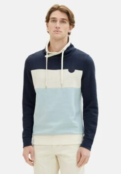 Tom Tailor Langarm Mit Stehkragen - Sweater - Dusty Mint Beige Inject Stripe -Tom Tailor ecd3d750892f4dde99716c0a4bff3b2d