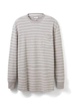 Tom Tailor Langarm - Trui - Grey Twotone White Stripe -Tom Tailor ed3ff3e108c44f5687ed826ab9e48dc4
