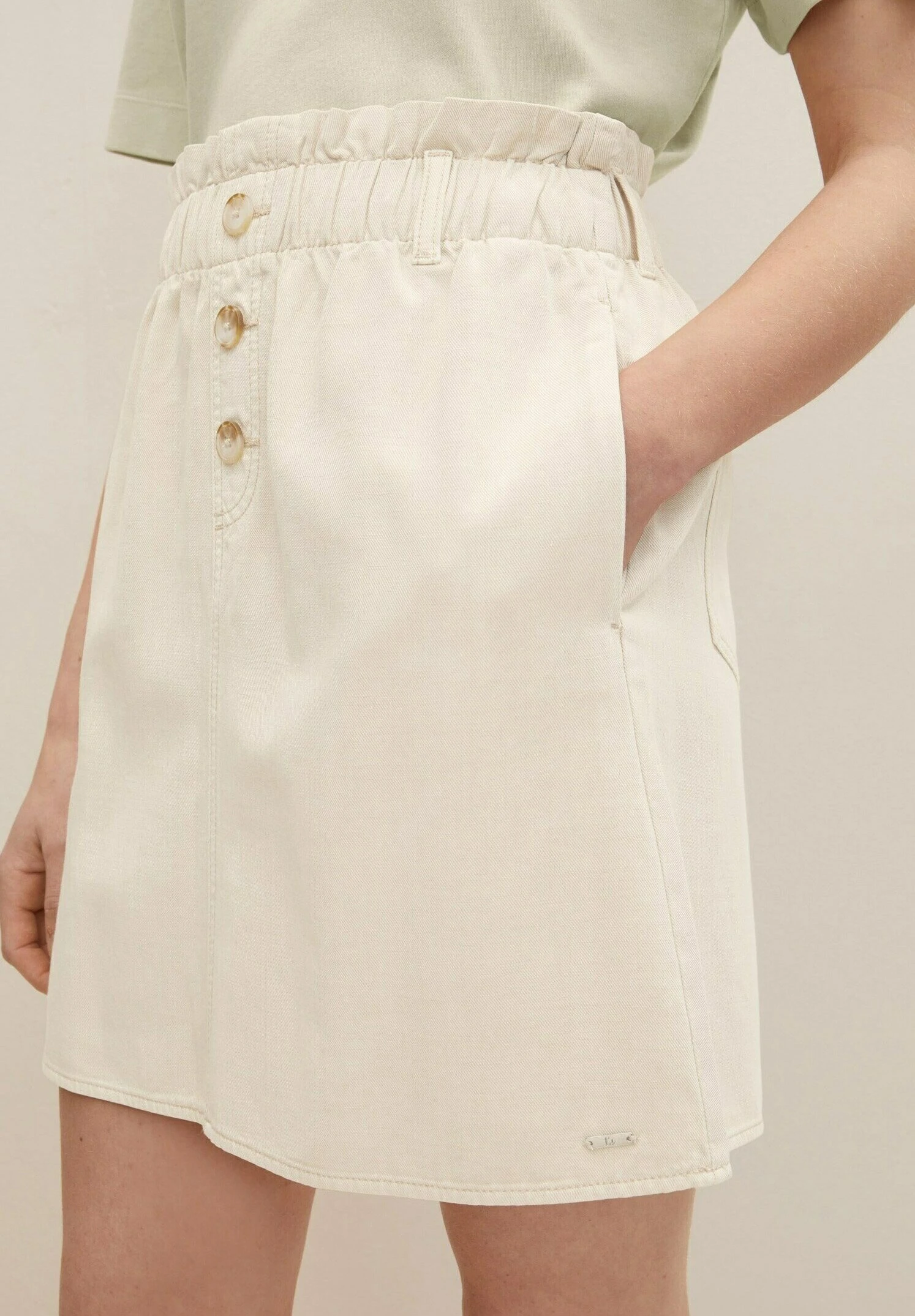 TOM TAILOR Denim A-Lijn Rok - Light Cashew Beige 6 TOM TAILOR Denim A-Lijn Rok - Light Cashew Beige - Afbeelding 6