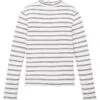 Tom Tailor Langarm - Longsleeve - White Navy Rose Stripe