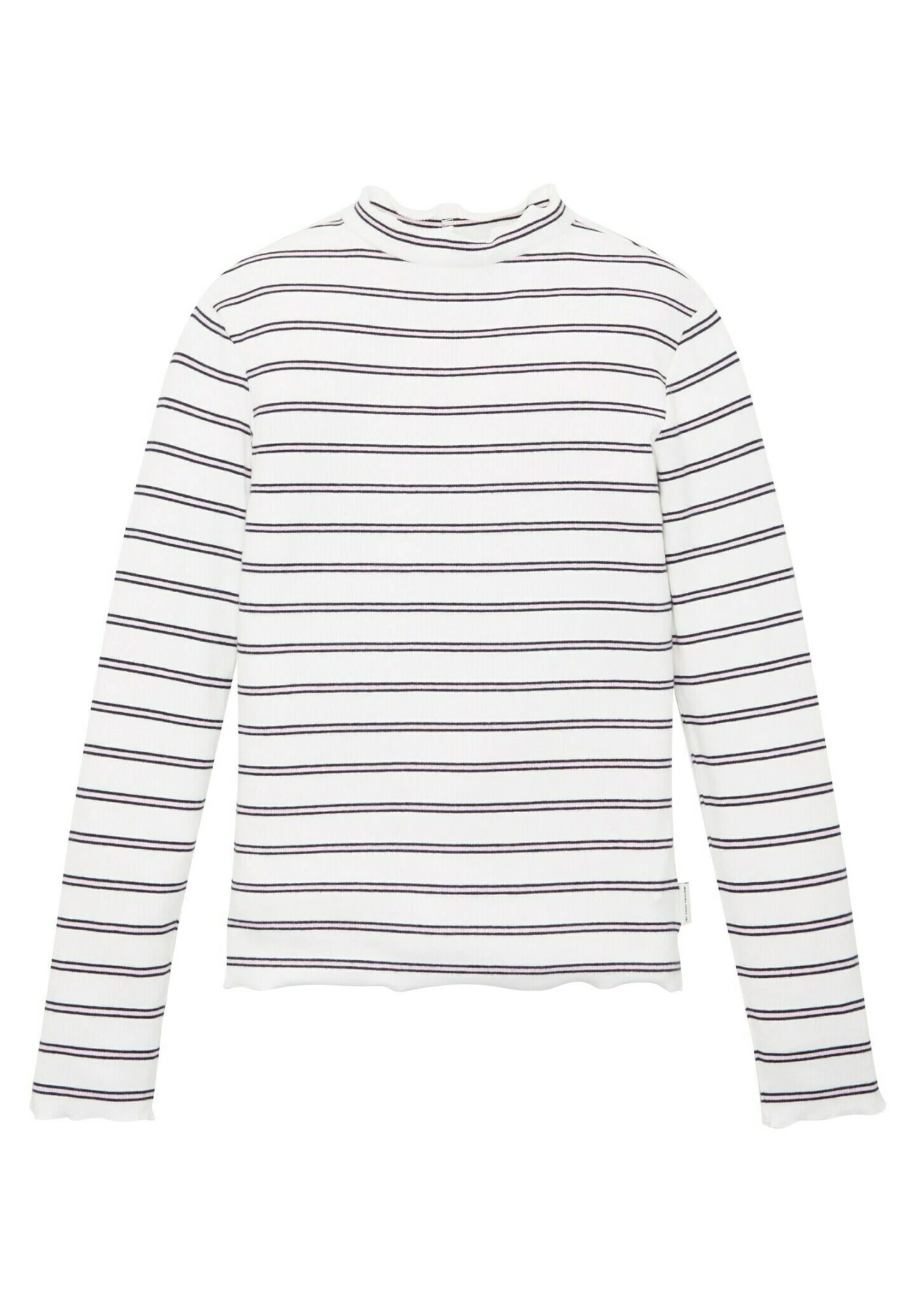 Tom Tailor Langarm - Longsleeve - White Navy Rose Stripe 1 Tom Tailor Langarm - Longsleeve - White Navy Rose Stripe