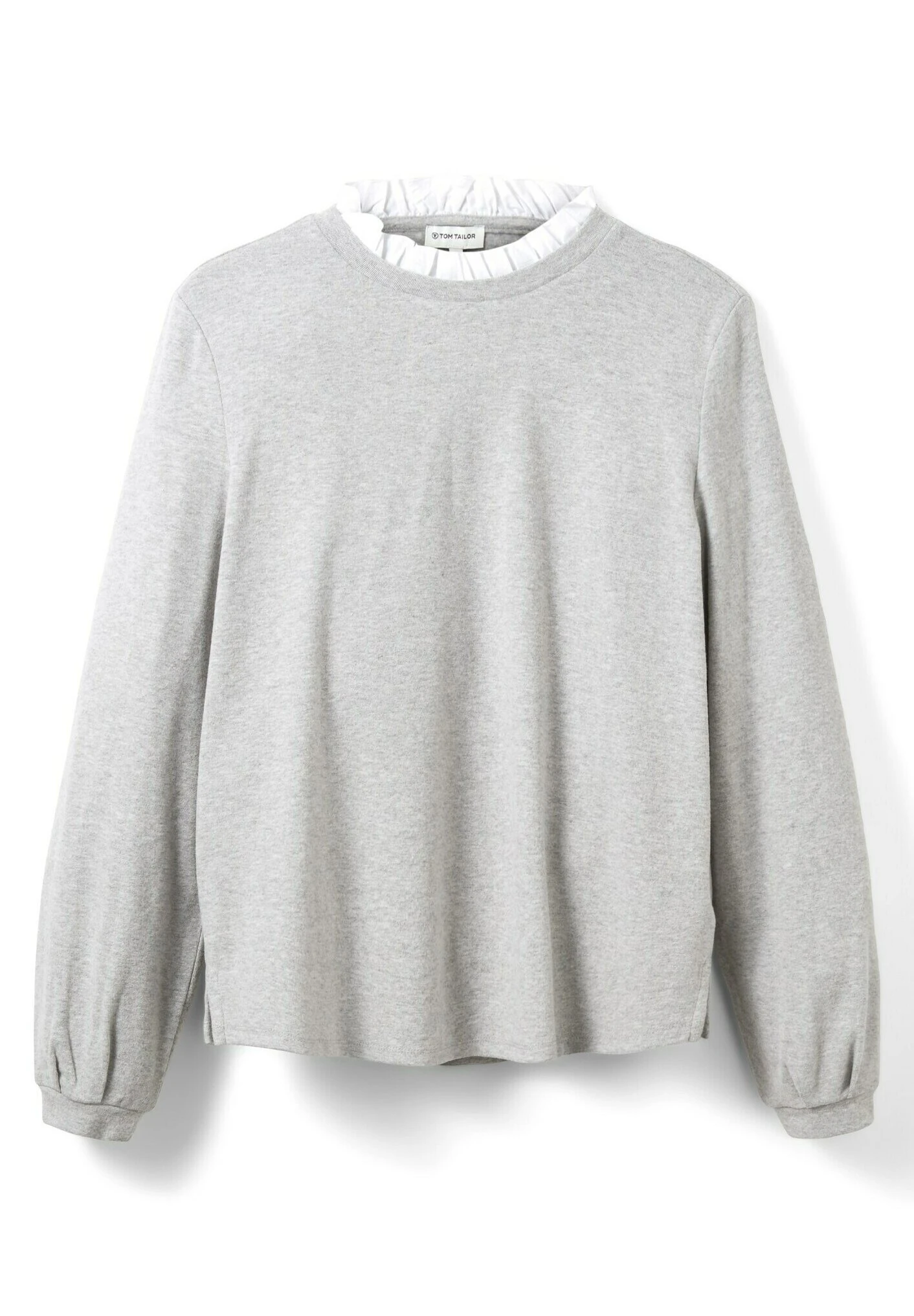 Tom Tailor Mit Rüschen Detail - Sweater - Concrete Grey Melange 7 Tom Tailor Mit Rüschen Detail - Sweater - Concrete Grey Melange - Afbeelding 7