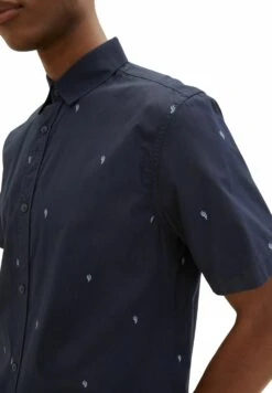 Tom Tailor Kurzarm Mit - Overhemd - Navy Scattered Design -Tom Tailor efff6fcea783426eb1a1cd93b45db40e