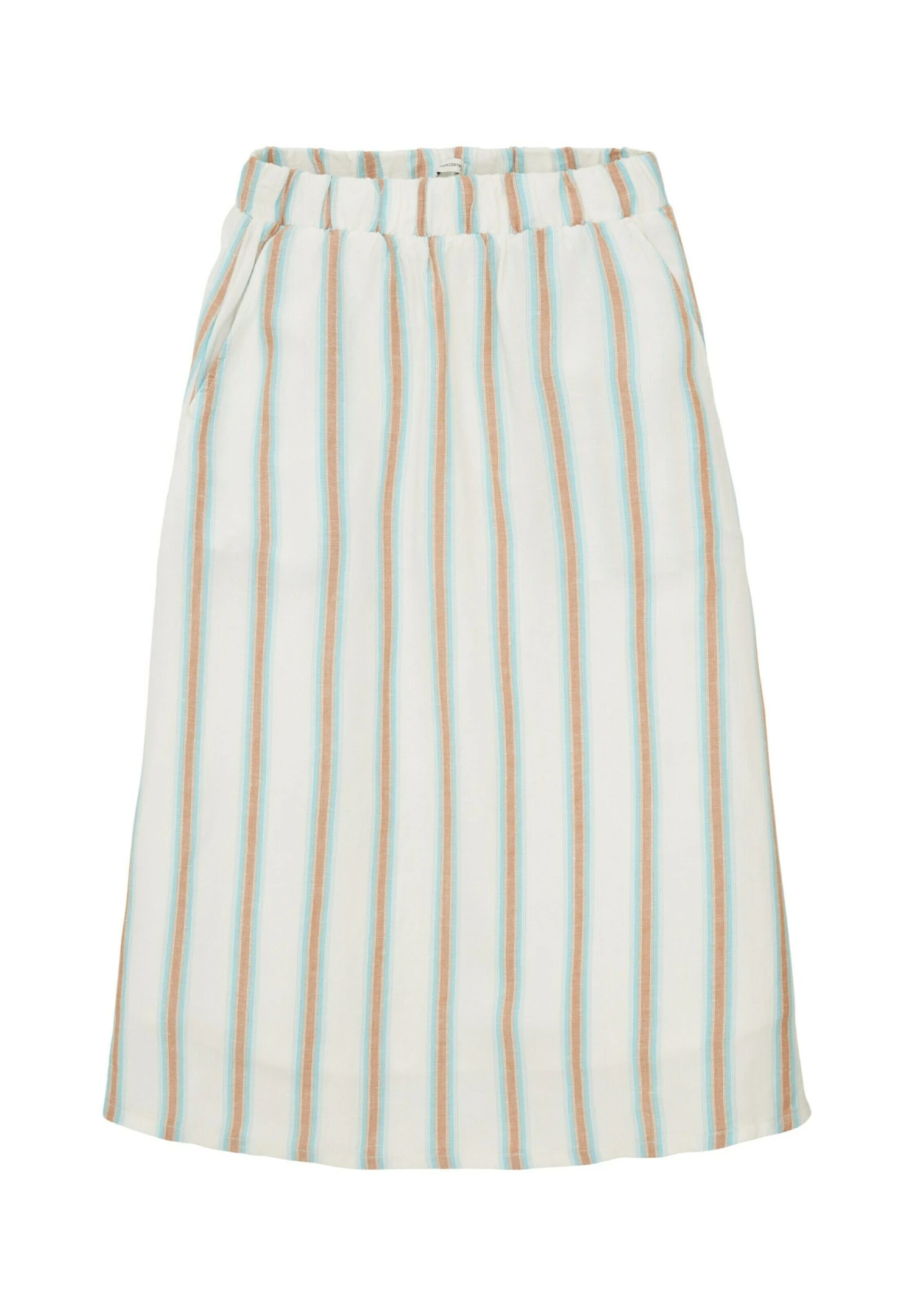 Tom Tailor Midi Mit- A-Lijn Rok - Offwhite/Brown Vertical Stripe 7 Tom Tailor Midi Mit- A-Lijn Rok - Offwhite/Brown Vertical Stripe - Afbeelding 7