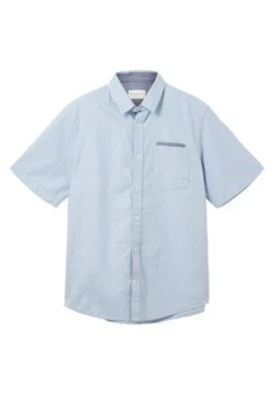 Tom Tailor Kurzarmh Mit Struktur - Overhemd - Blue Off White Structure -Tom Tailor f12f4525a22747d98e951d52ff10e532