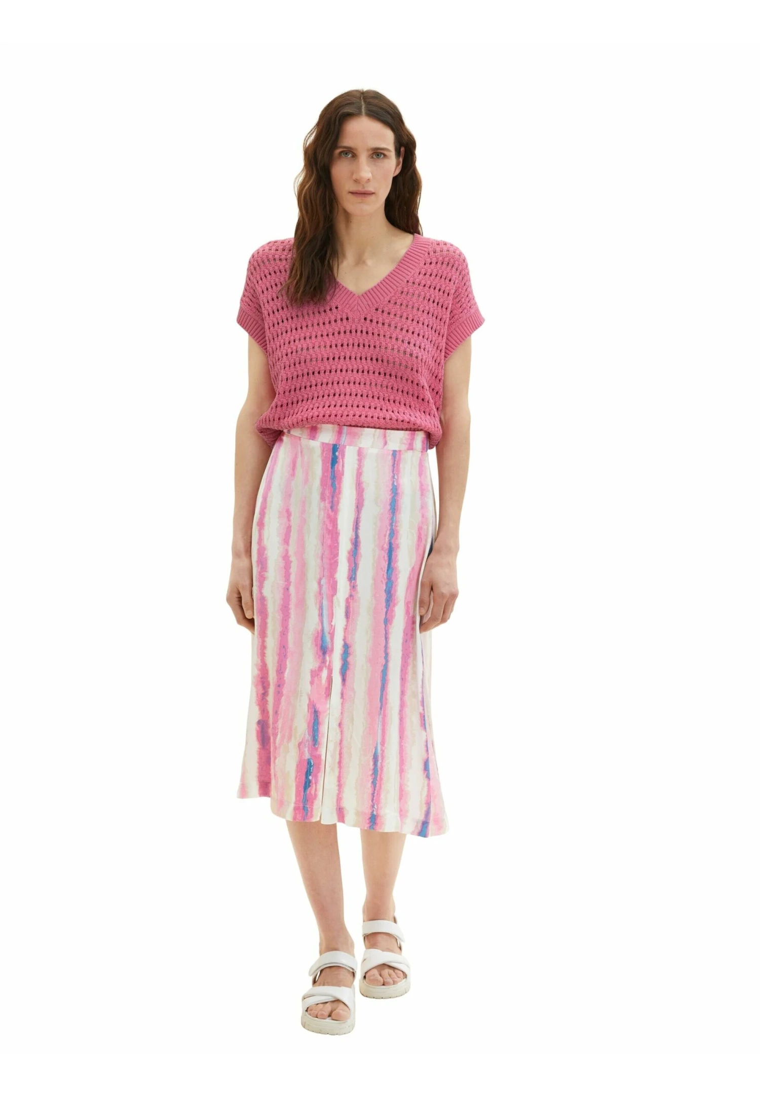 Tom Tailor Bedruckter - A-Lijn Rok - Pink Tie Dye Stripe 5 Tom Tailor Bedruckter - A-Lijn Rok - Pink Tie Dye Stripe - Afbeelding 5