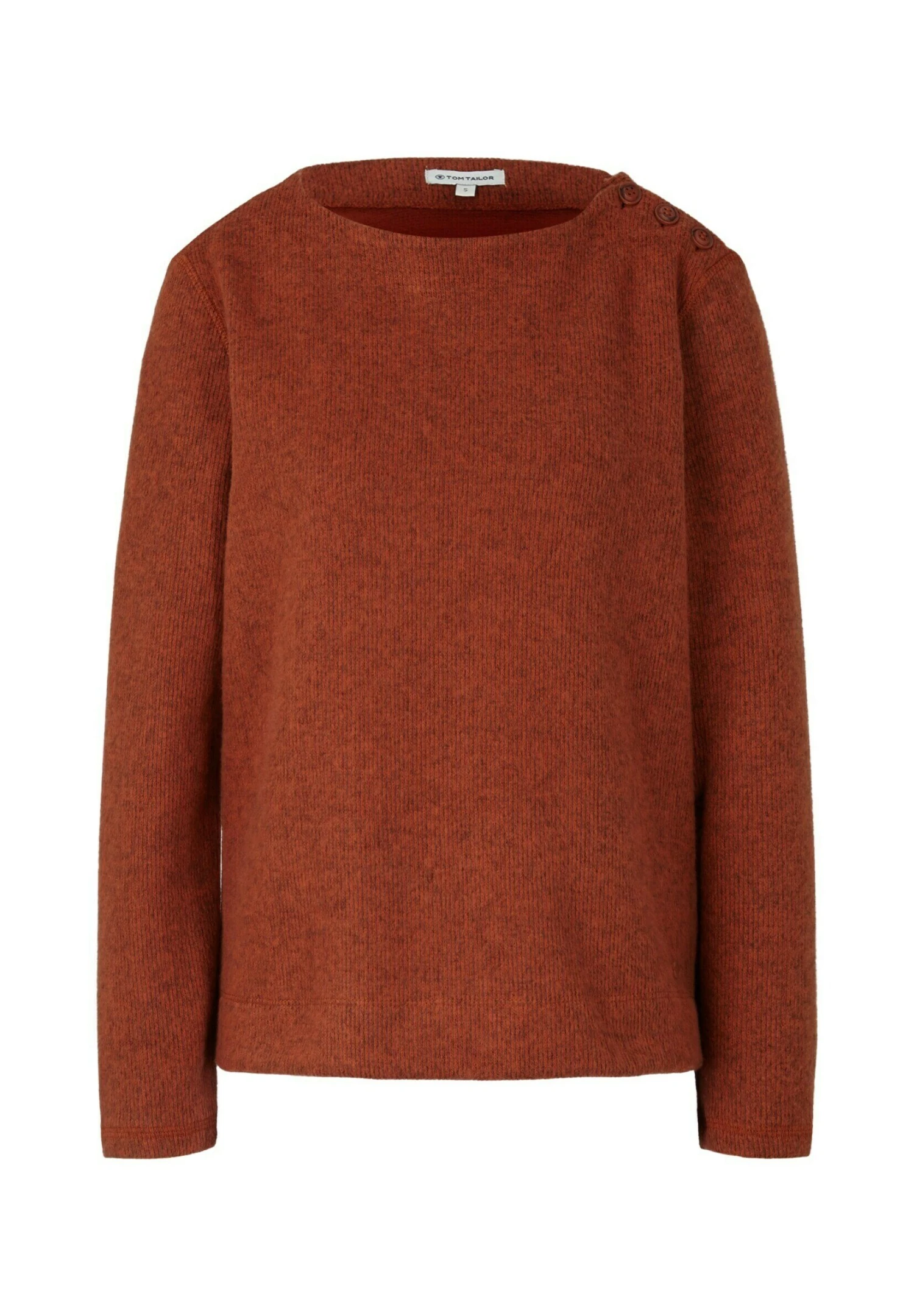 Tom Tailor Cozy - Trui - Canyon Sunset Red Melange 6 Tom Tailor Cozy - Trui - Canyon Sunset Red Melange - Afbeelding 6