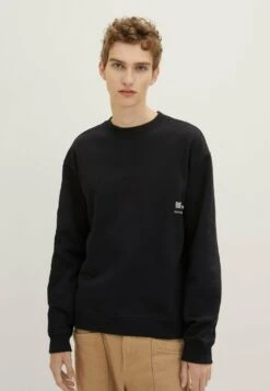 TOM TAILOR Denim Strick Mit Print  - Sweater - Black