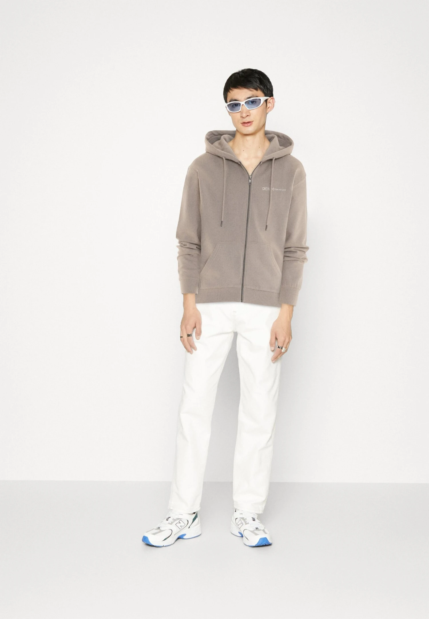 TOM TAILOR Denim Full Zip - Sweater Met Rits - Light Dove Grey 2 TOM TAILOR Denim Full Zip - Sweater Met Rits - Light Dove Grey - Afbeelding 2