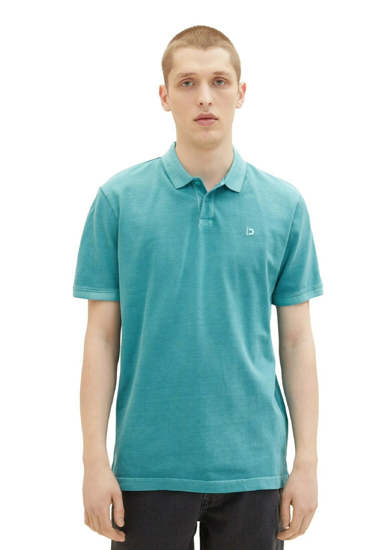 TOM TAILOR Denim Poloshirt - Deep Turquoise 5 TOM TAILOR Denim Poloshirt - Deep Turquoise - Afbeelding 5