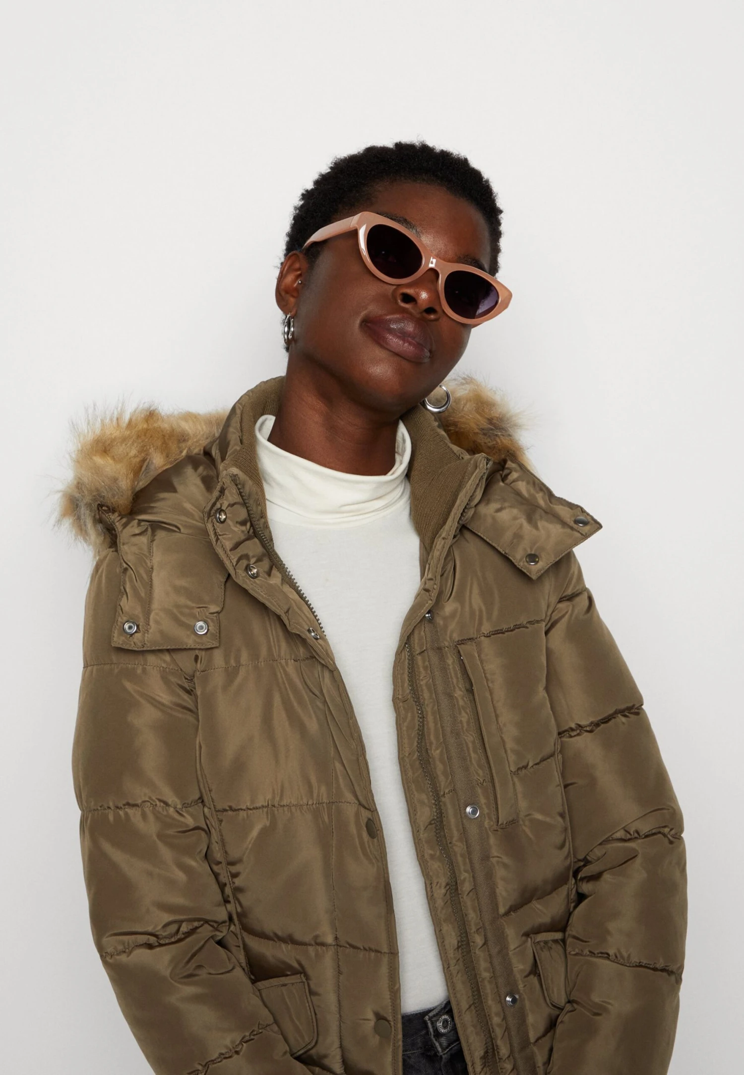 Tom Tailor Signature Puffer Coat - Winterjas - Tarmac Khaki 4 Tom Tailor Signature Puffer Coat - Winterjas - Tarmac Khaki - Afbeelding 4