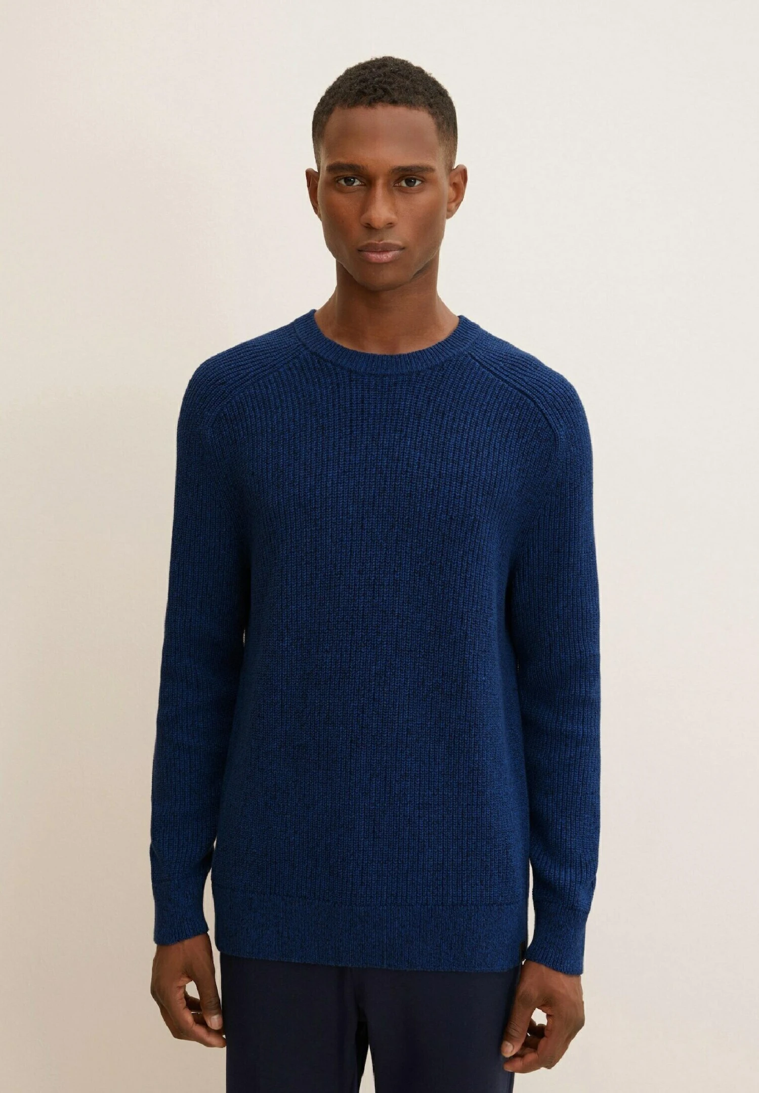 Tom Tailor Trui - Dark Blue Shades Structure 1 Tom Tailor Trui - Dark Blue Shades Structure