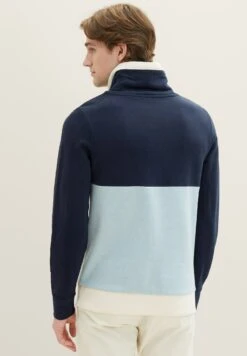 Tom Tailor Langarm Mit Stehkragen - Sweater - Dusty Mint Beige Inject Stripe -Tom Tailor f3b814178fdd4f438ac20e016ecc5cbb