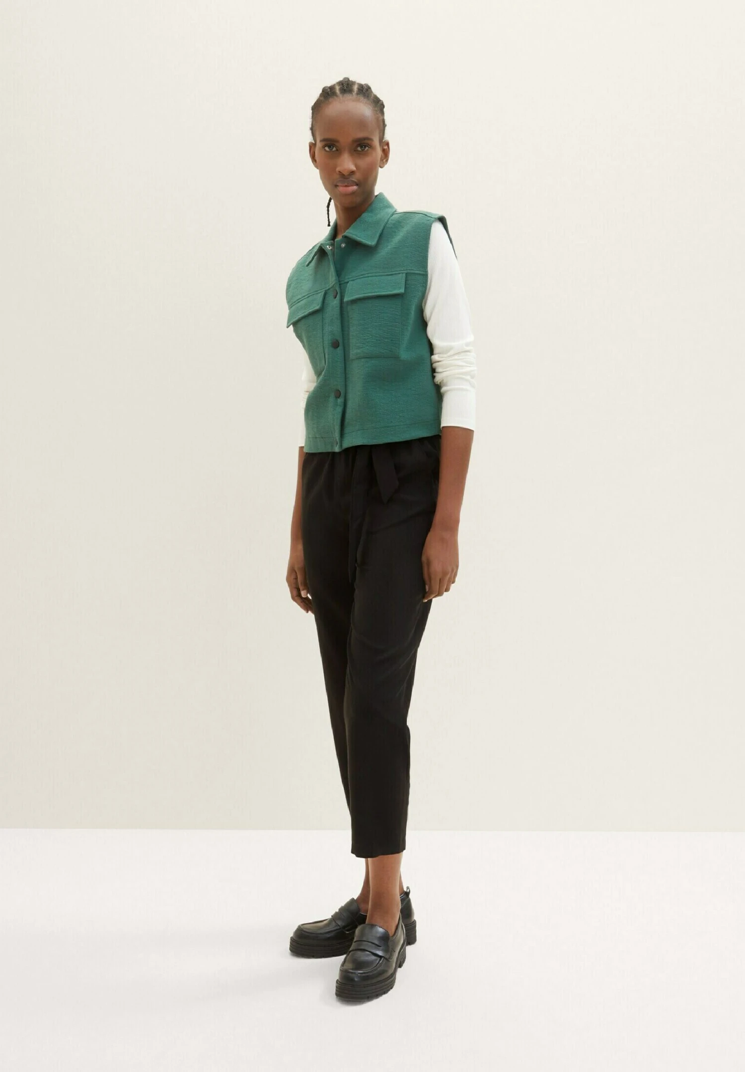 TOM TAILOR Denim Tapered Relaxed - Broek - Deep Black 2 TOM TAILOR Denim Tapered Relaxed - Broek - Deep Black - Afbeelding 2