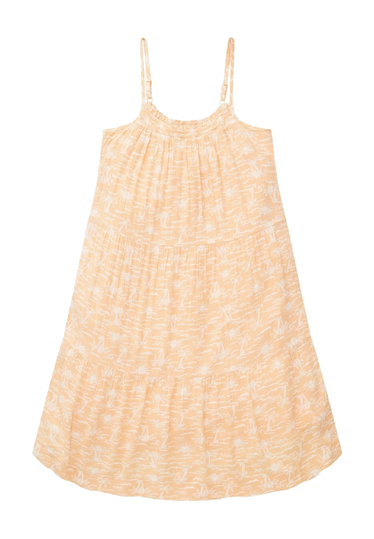 Tom Tailor Jurk - Orange Summer Print 1 Tom Tailor Jurk - Orange Summer Print