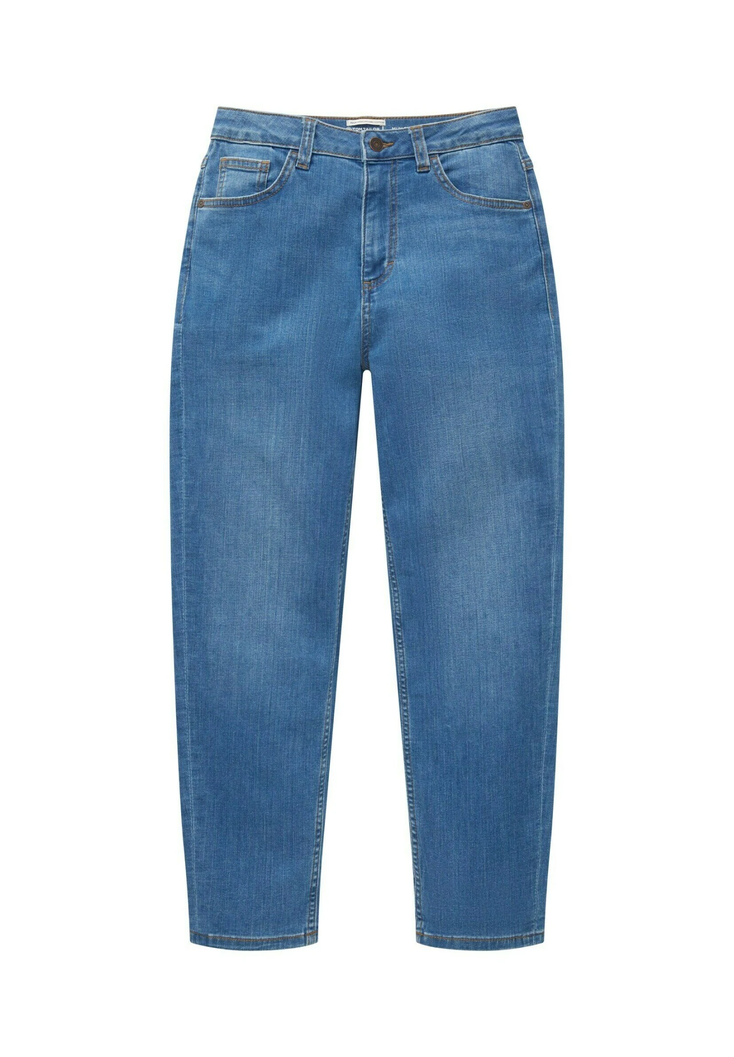 Tom Tailor Relaxed Fit Jeans - Used Mid Stone Blue Denim 1 Tom Tailor Relaxed Fit Jeans - Used Mid Stone Blue Denim