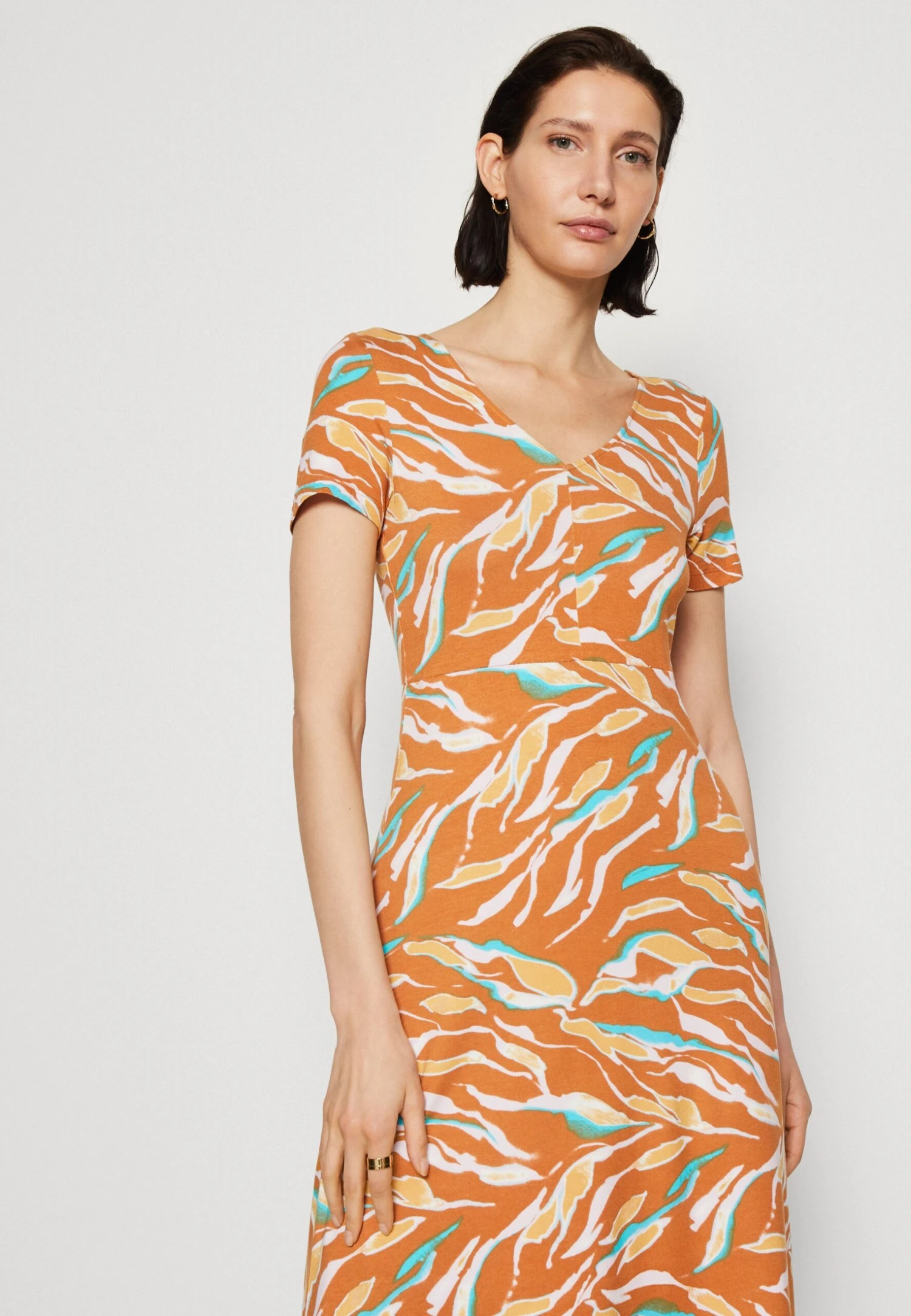 Tom Tailor Dress Easy- Jerseyjurk - Brown 4 Tom Tailor Dress Easy- Jerseyjurk - Brown - Afbeelding 4