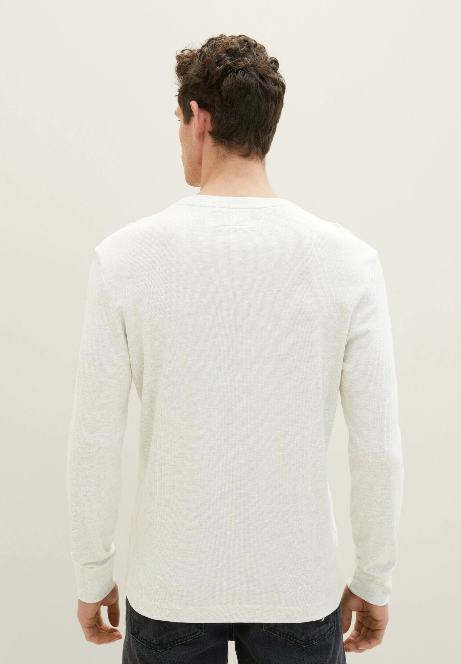 Tom Tailor Mit Struktur - Longsleeve - Vintage Beige Melange 3 Tom Tailor Mit Struktur - Longsleeve - Vintage Beige Melange - Afbeelding 3