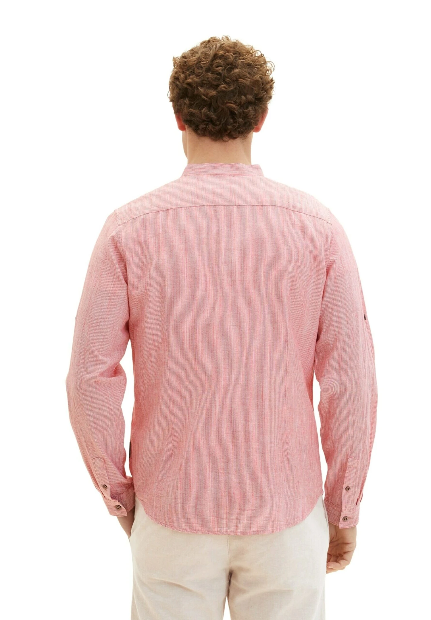 Tom Tailor Mit Struktur - Overhemd - Red Pinstripe 3 Tom Tailor Mit Struktur - Overhemd - Red Pinstripe - Afbeelding 3