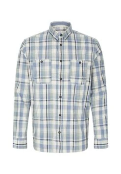 Tom Tailor Mit Karomuster - Overhemd - Mid Blue Green Check -Tom Tailor f656699ca746418ea4bd4094a5494dc7
