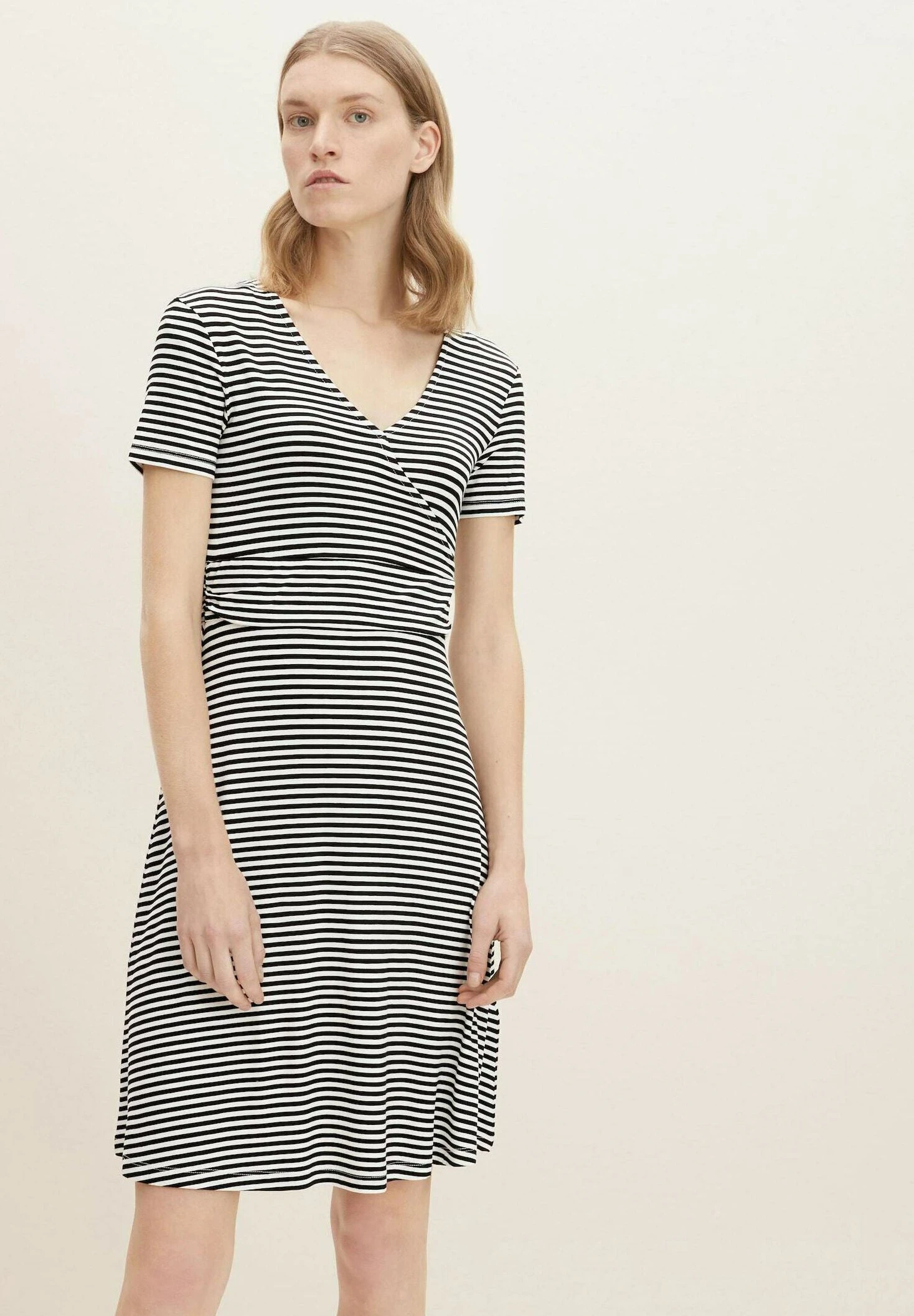 Tom Tailor Jerseyjurk - Black Horizontal Stripe 1 Tom Tailor Jerseyjurk - Black Horizontal Stripe