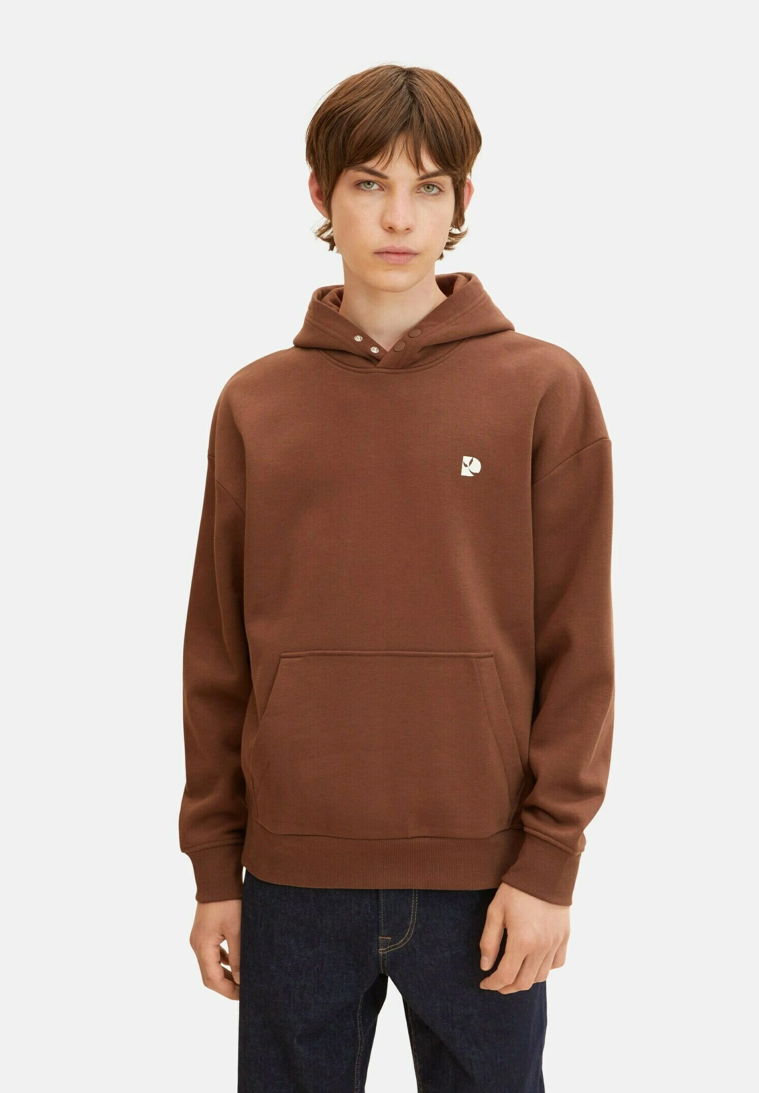 TOM TAILOR Denim Hoodie - Light Wood Brown 1 TOM TAILOR Denim Hoodie - Light Wood Brown