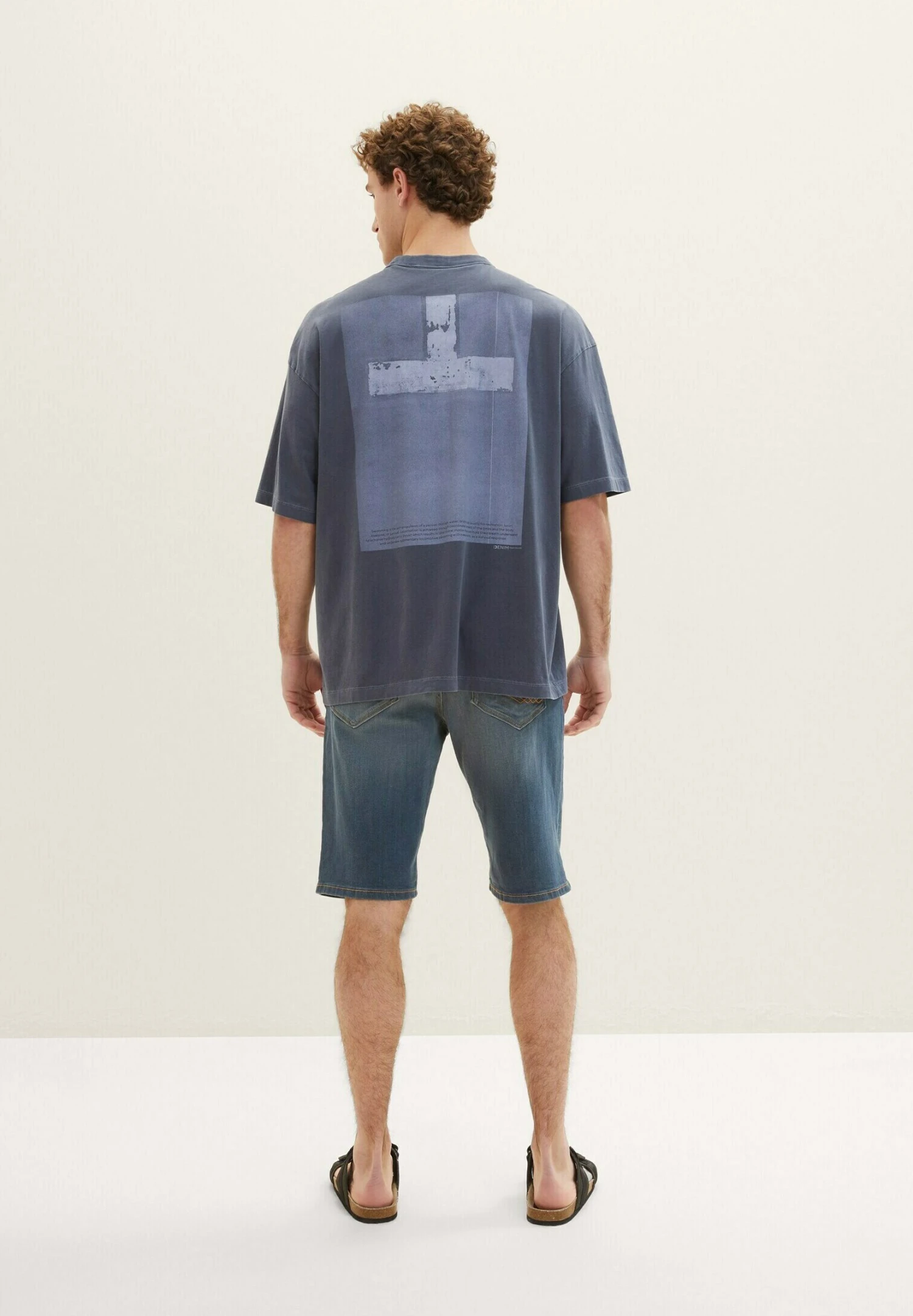 Tom Tailor Josh- Jeansshort - Dark Stone Blue Grey Denim 3 Tom Tailor Josh- Jeansshort - Dark Stone Blue Grey Denim - Afbeelding 3