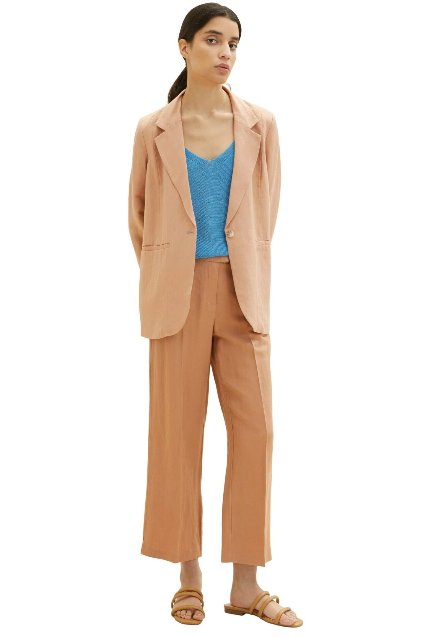 Tom Tailor Lea Straight Fit - Broek - Muted Hazel Brown 1 Tom Tailor Lea Straight Fit - Broek - Muted Hazel Brown