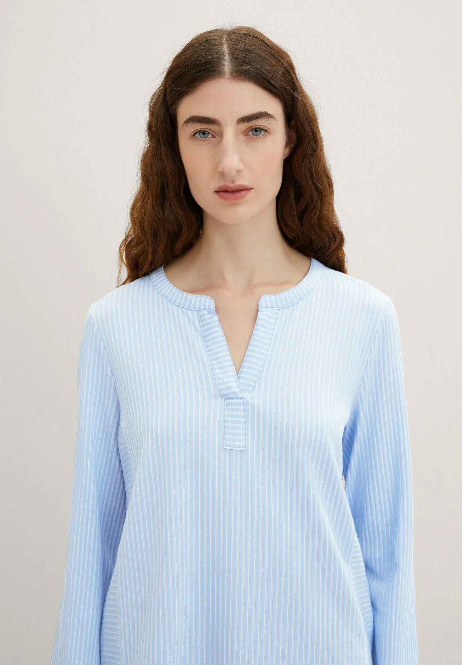 Tom Tailor Stripe - Blouse - Dreamy Blue White Thin Stripe 4 Tom Tailor Stripe - Blouse - Dreamy Blue White Thin Stripe - Afbeelding 4