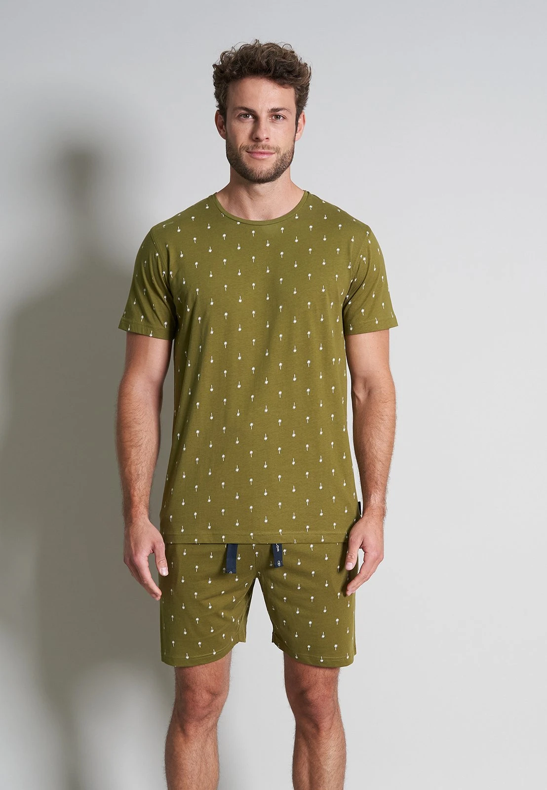 Tom Tailor Set Shorty - Pyjama - Grün Mittel Allover 1 Tom Tailor Set Shorty - Pyjama - Grün Mittel Allover