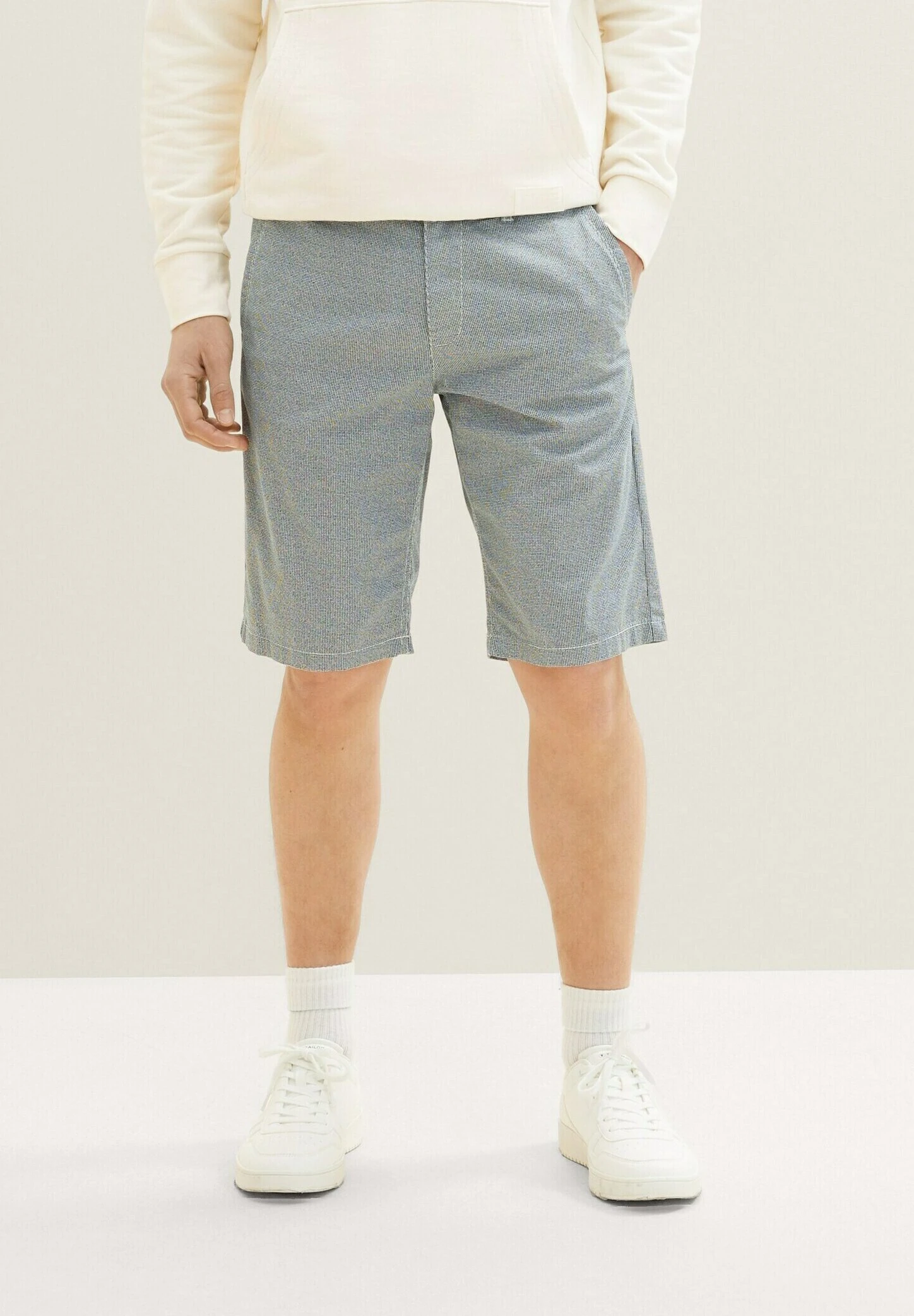 Tom Tailor Bermuda - Shorts - Navy/Offwhite Minimal 7 Tom Tailor Bermuda - Shorts - Navy/Offwhite Minimal - Afbeelding 7