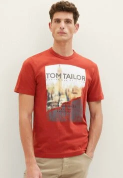 Tom Tailor Mit Fotoprint - T-Shirt Print - Velvet Red