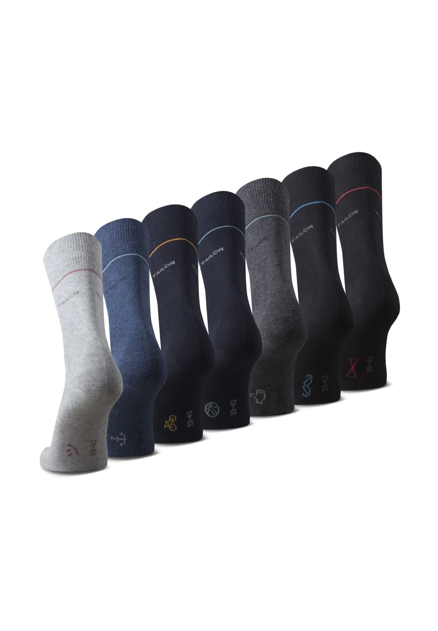 Tom Tailor 7 Paar Wochen- Geschenkbox- Sokken - Black 4 Tom Tailor 7 Paar Wochen- Geschenkbox- Sokken - Black - Afbeelding 4