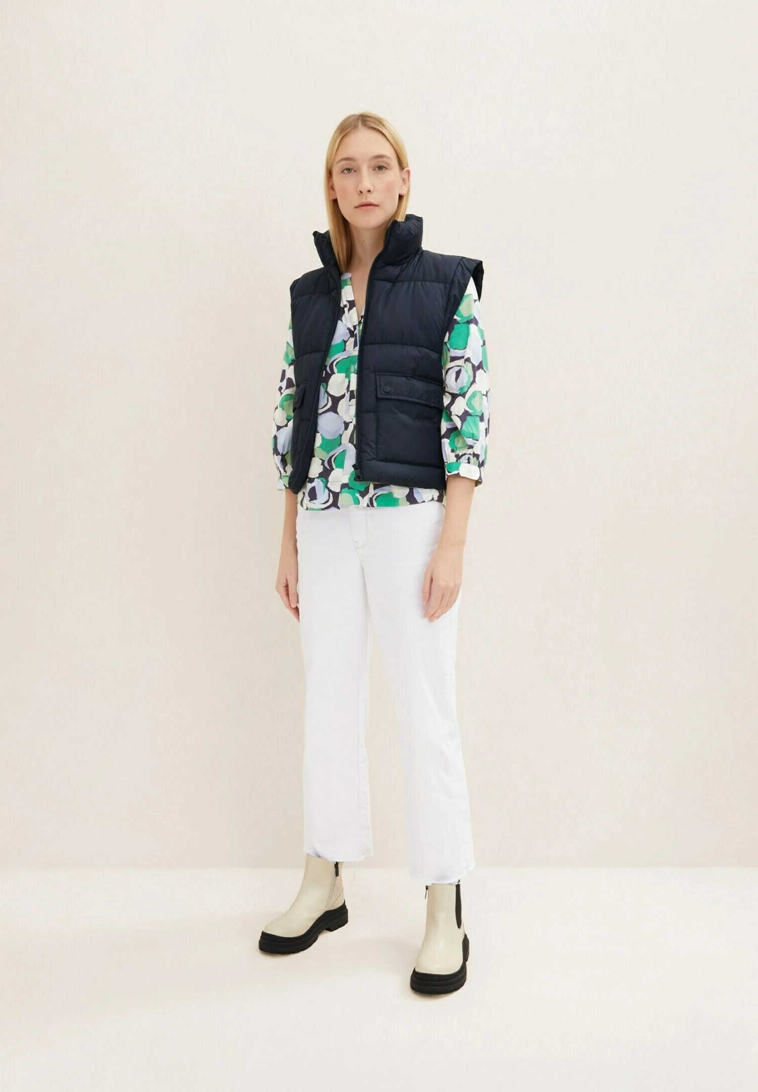 Tom Tailor Blouse - Green Flower Design 2 Tom Tailor Blouse - Green Flower Design - Afbeelding 2