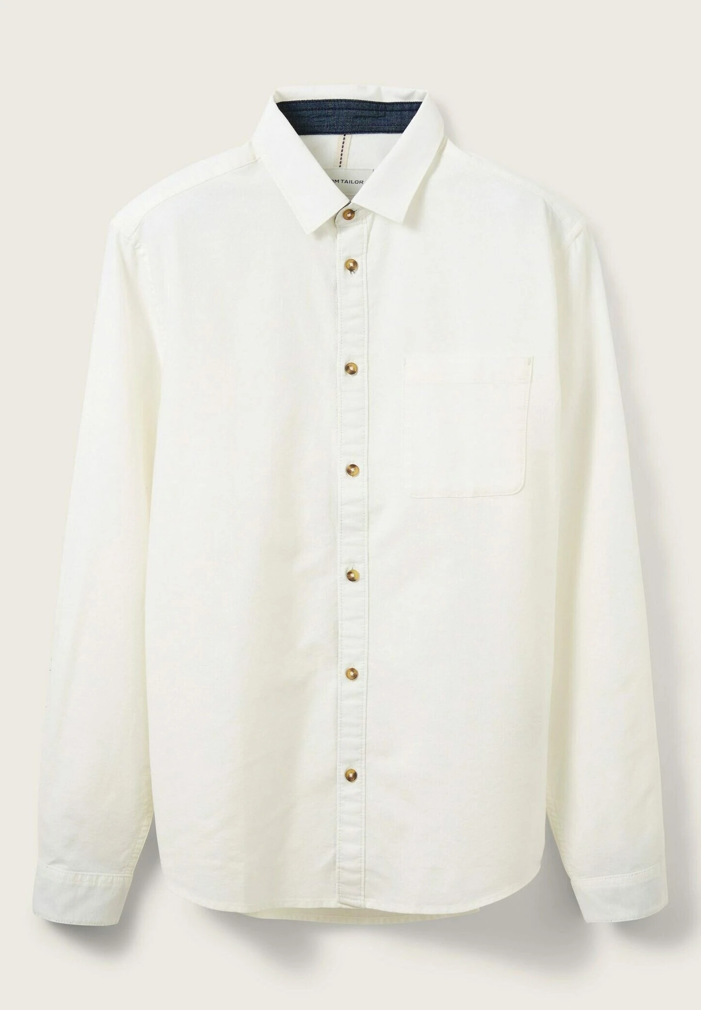 Tom Tailor Oxford- Overhemd - Off White 7 Tom Tailor Oxford- Overhemd - Off White - Afbeelding 7