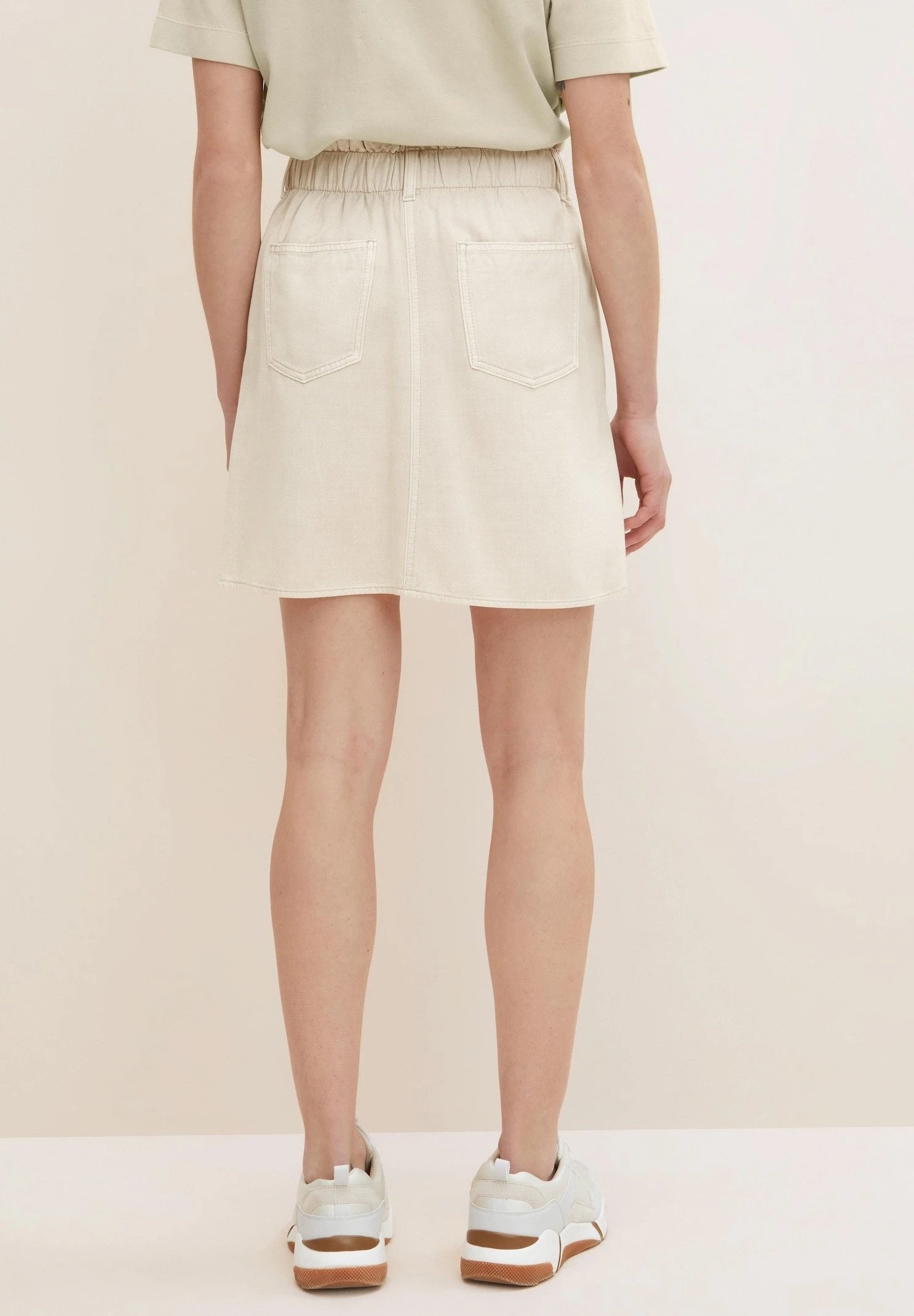 TOM TAILOR Denim A-Lijn Rok - Light Cashew Beige 3 TOM TAILOR Denim A-Lijn Rok - Light Cashew Beige - Afbeelding 3