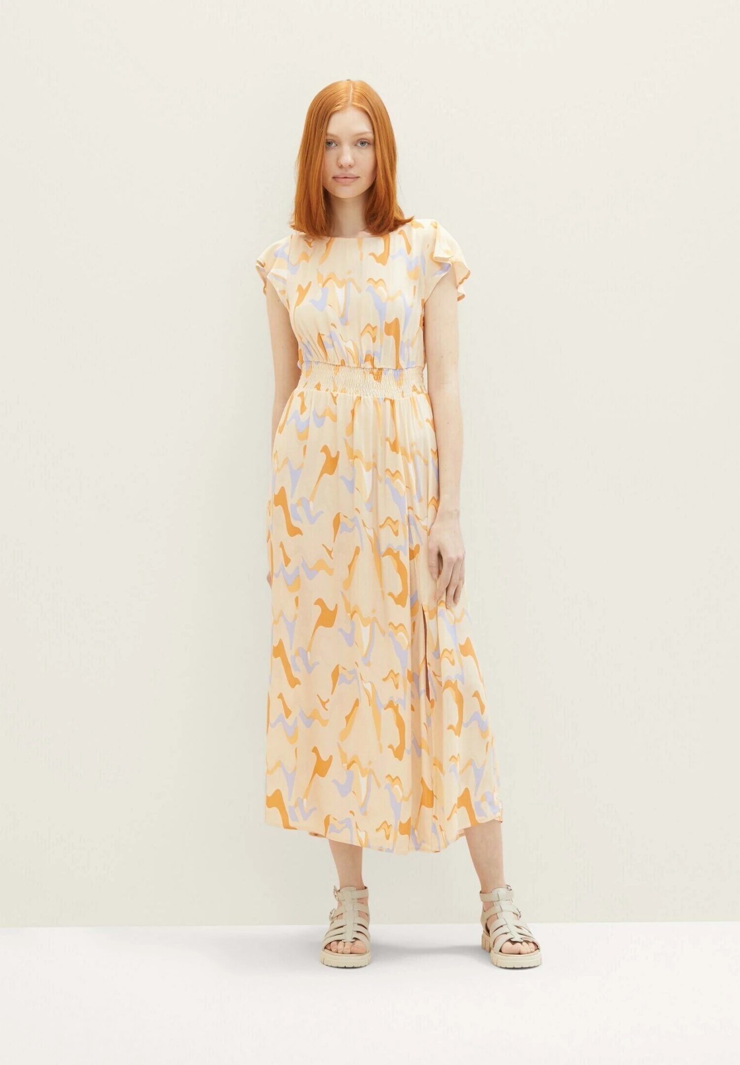 TOM TAILOR Denim Gemustertes - Jurk - Abstract Neutral Print 2 TOM TAILOR Denim Gemustertes - Jurk - Abstract Neutral Print - Afbeelding 2