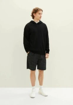 TOM TAILOR Denim Shorts - Black Bubble Wording Print -Tom Tailor fd010bf1ff7d403196f6efb693a4e0bd