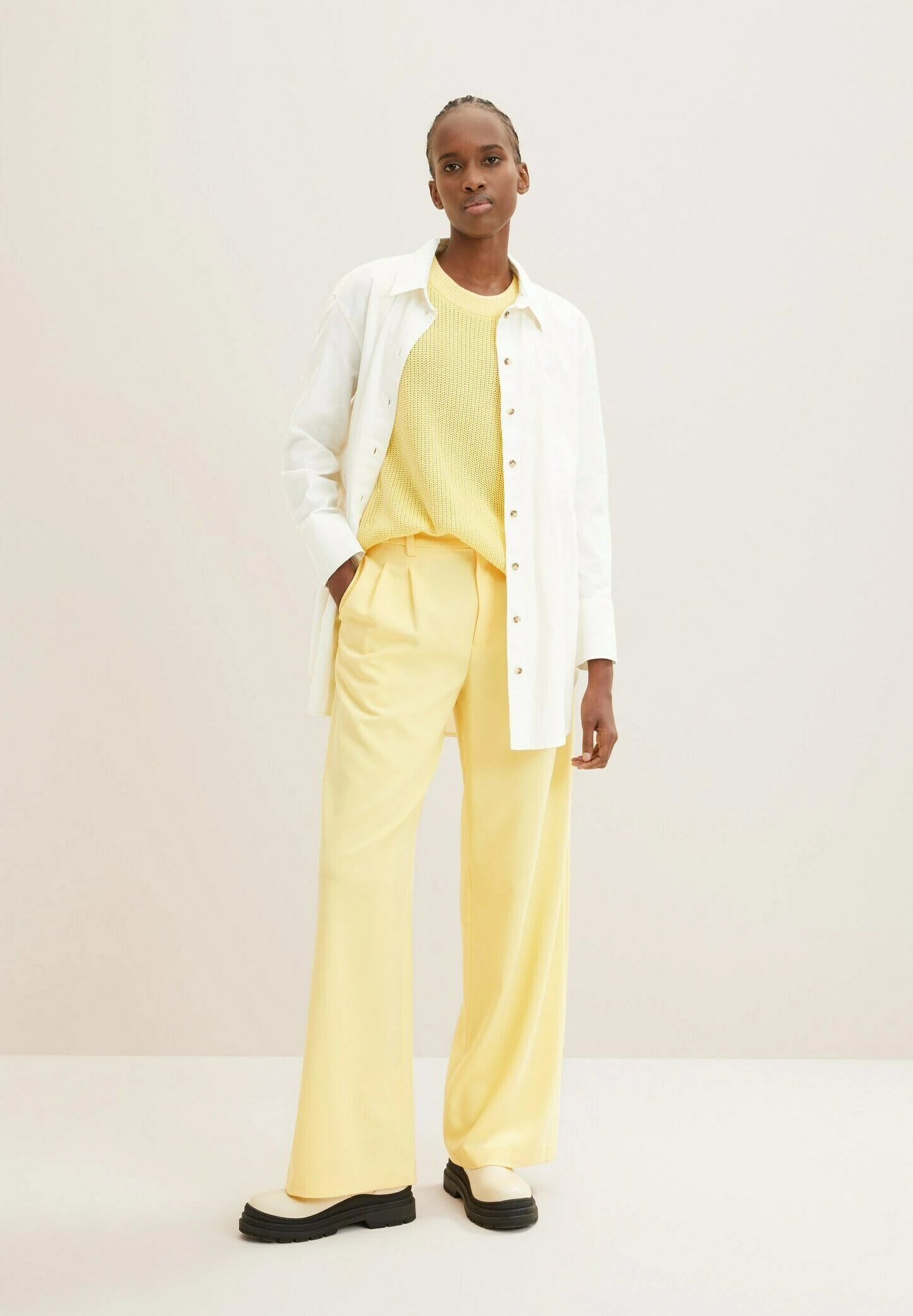 TOM TAILOR Denim Trui - Soft Pale Yellow 2 TOM TAILOR Denim Trui - Soft Pale Yellow - Afbeelding 2