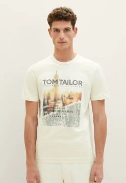 Tom Tailor Mit Fotoprint - T-Shirt Print - Vintage Beige