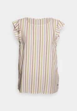 TOM TAILOR Denim Sleeve Top - Blouse - Vertical Multicolor Stripe -Tom Tailor fe8b5c41b20a43c38030877e38e6caf1