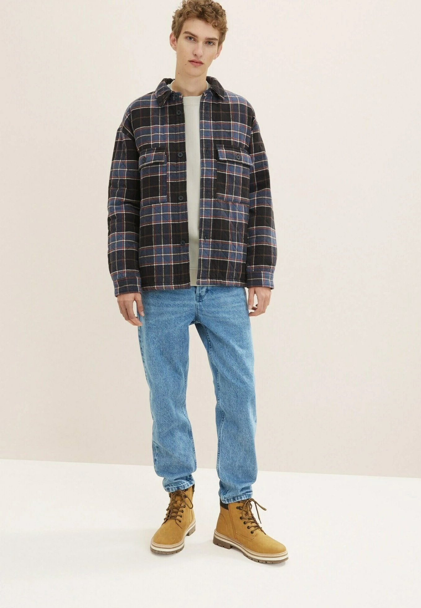 TOM TAILOR Denim Strick Mit Print - Sweater - Soft Light Beige 2 TOM TAILOR Denim Strick Mit Print - Sweater - Soft Light Beige - Afbeelding 2